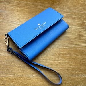 Kate Spade Wallet/Phone Holder/Clutch. Royal Blue.